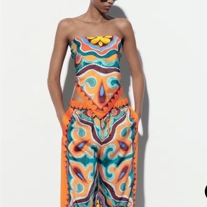 Zara Strappy Bandana Top with tie back. Worn once. Great condition.